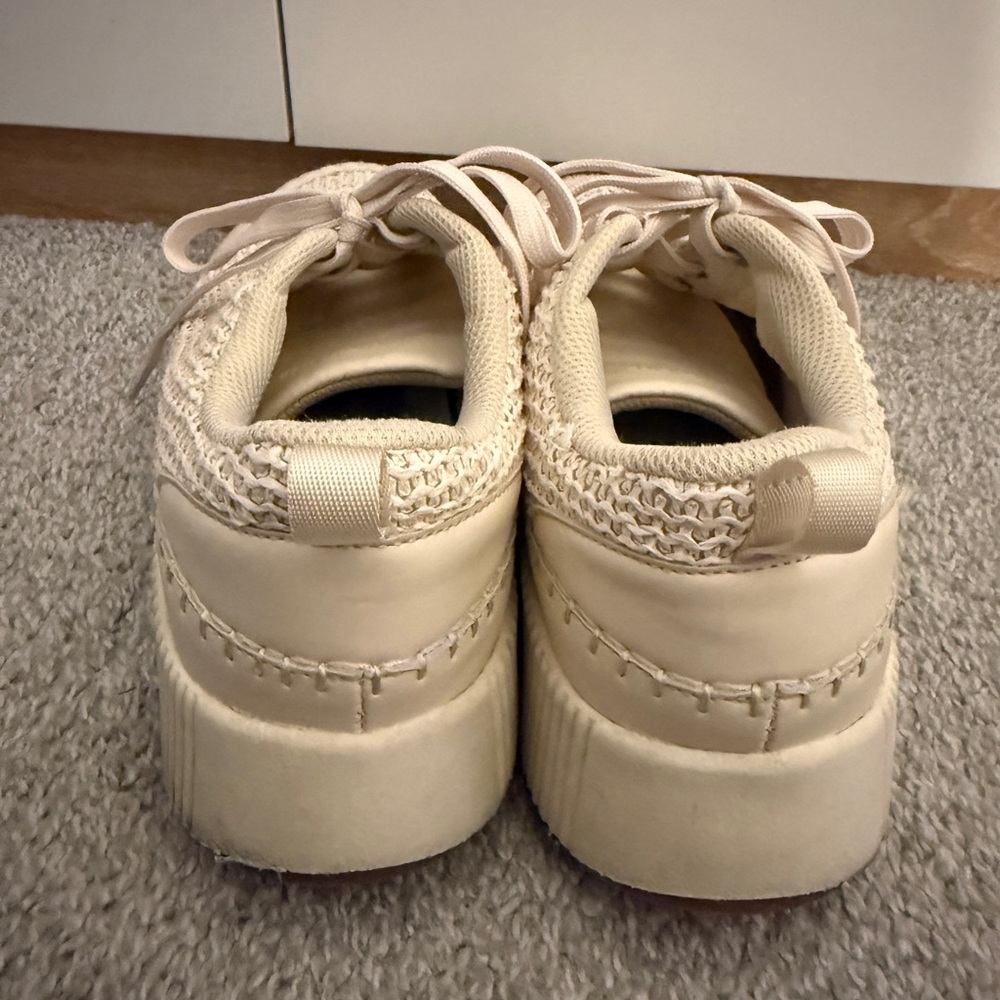 Elegant Cream Platform Sneakers for Women - Picture 7 of 10